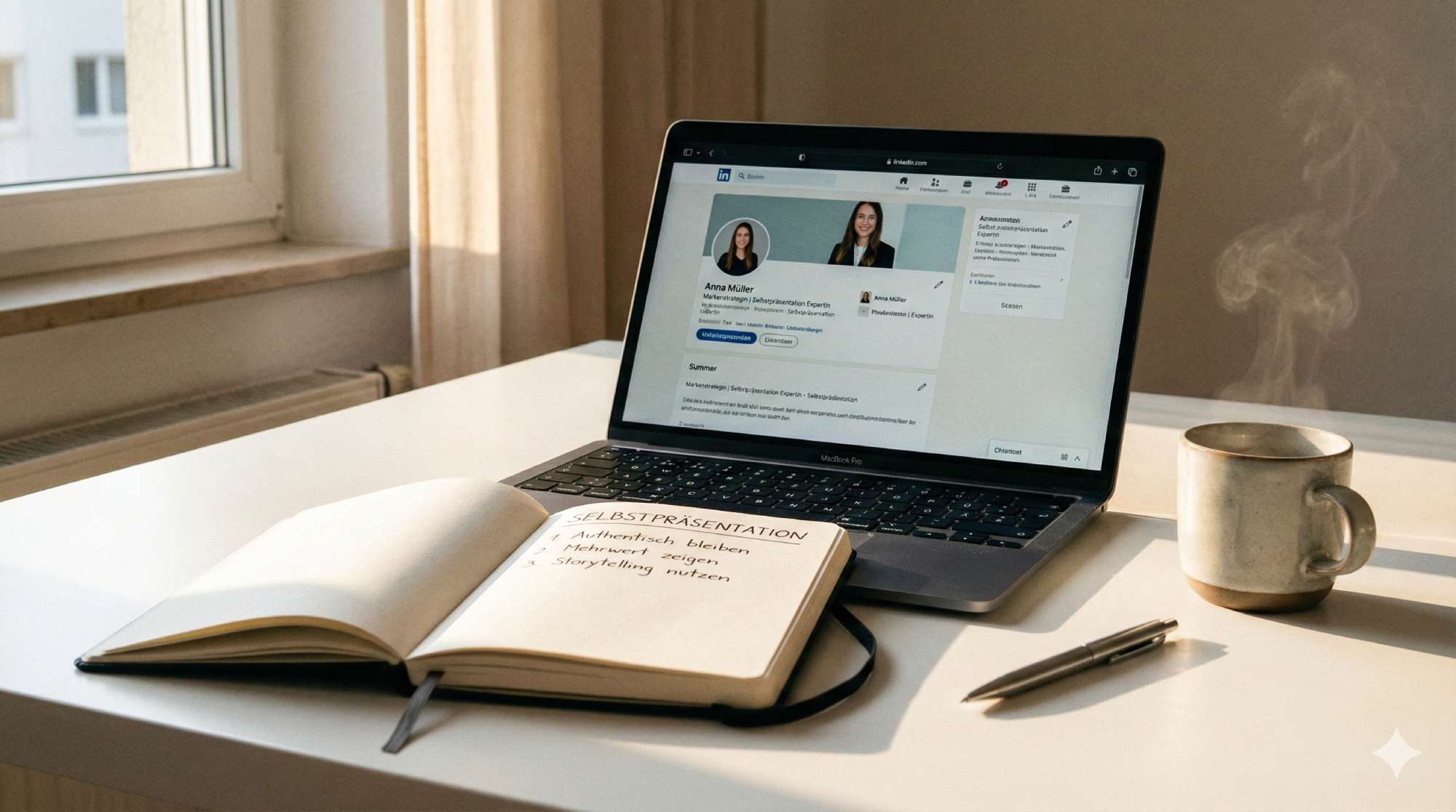 Die Kombination aus digitaler Präsenz und strategischer Planung bildet das Fundament erfolgreicher Selbstvermarktung.