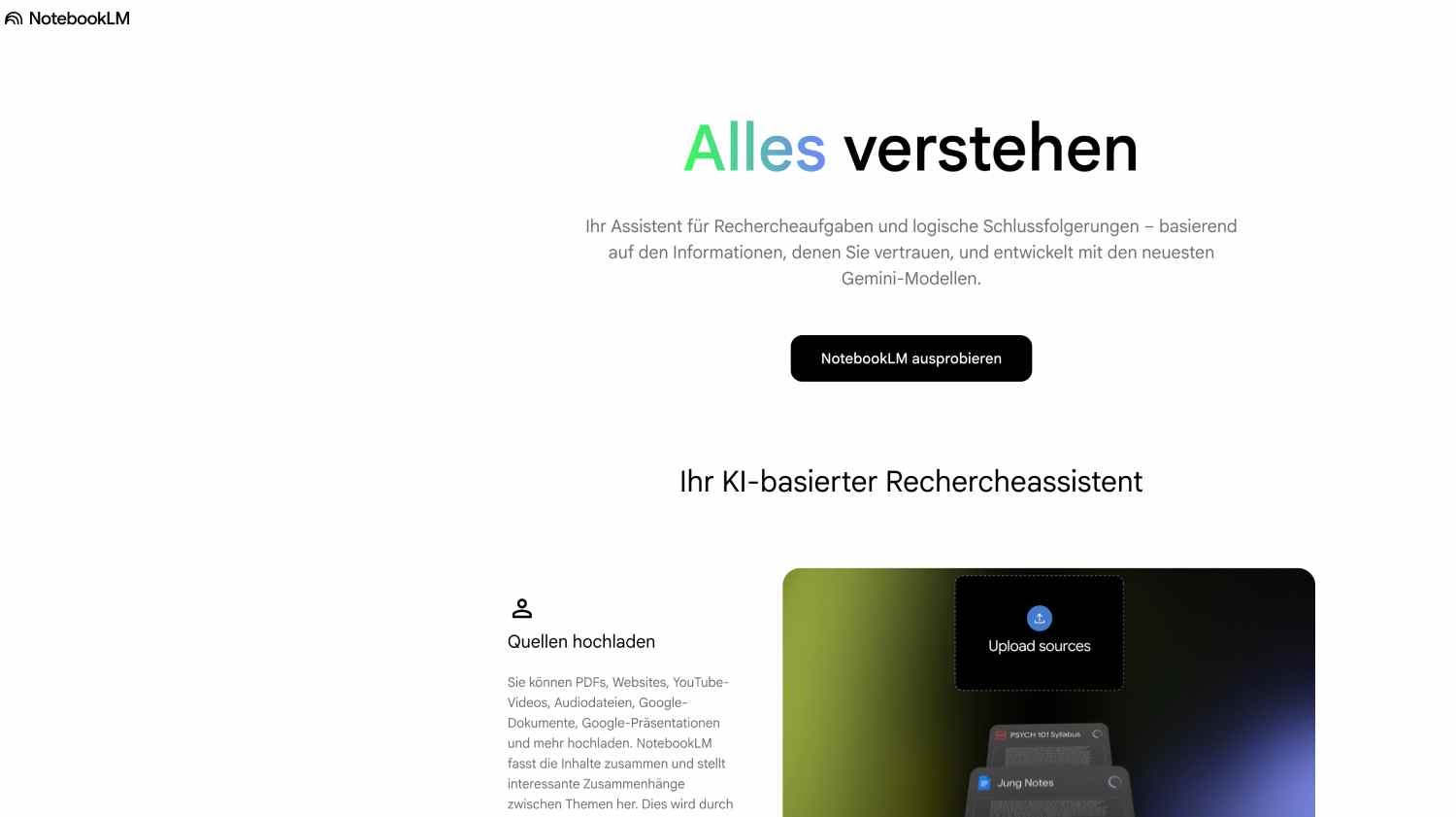 NotebookLM analysiert Ihre hochgeladenen Dokumente und erstellt daraus Zusammenfassungen, Podcasts und interaktive Lernmaterialien. Für Geschäftsführer, die regelmäßig umfangreiche Reports durcharbeiten, spart das Stunden.