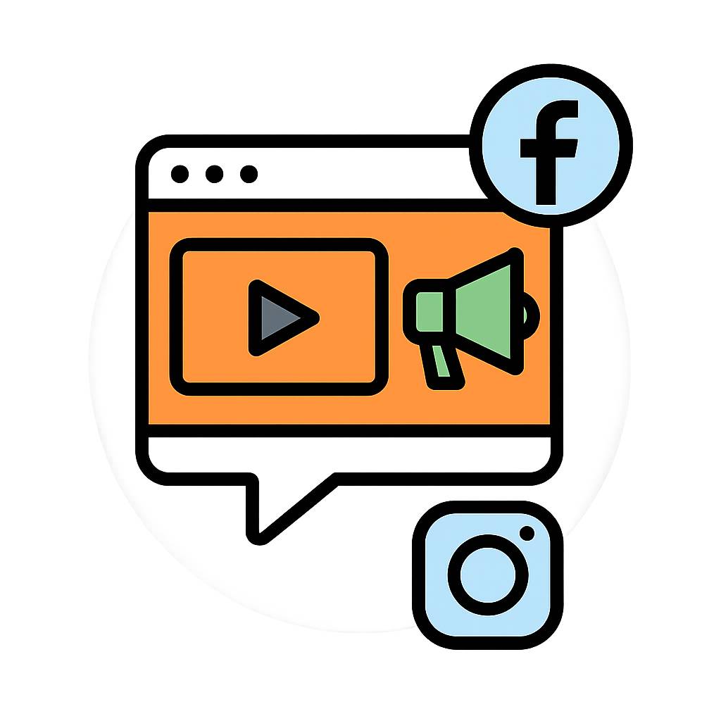 Video Ads Instagram und Facebook Beitragsicon