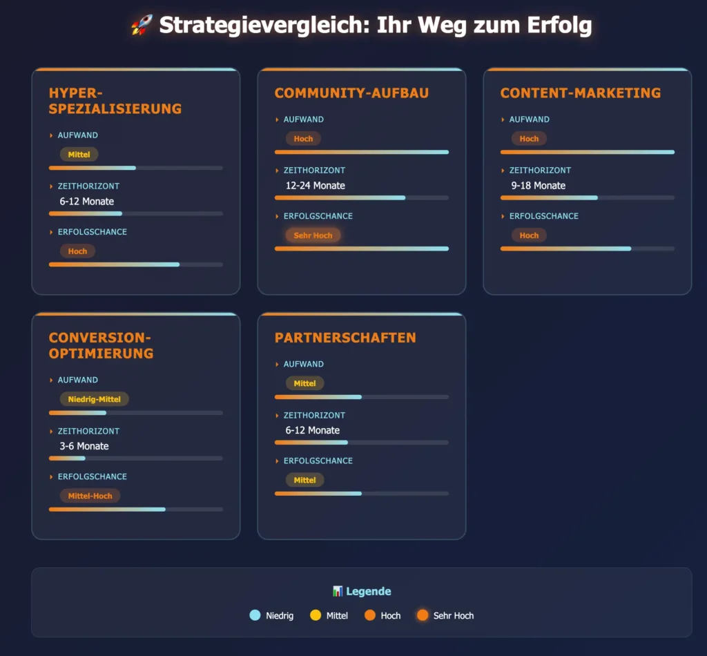 Nischen-Shop Infografik Wege zum Erfolg