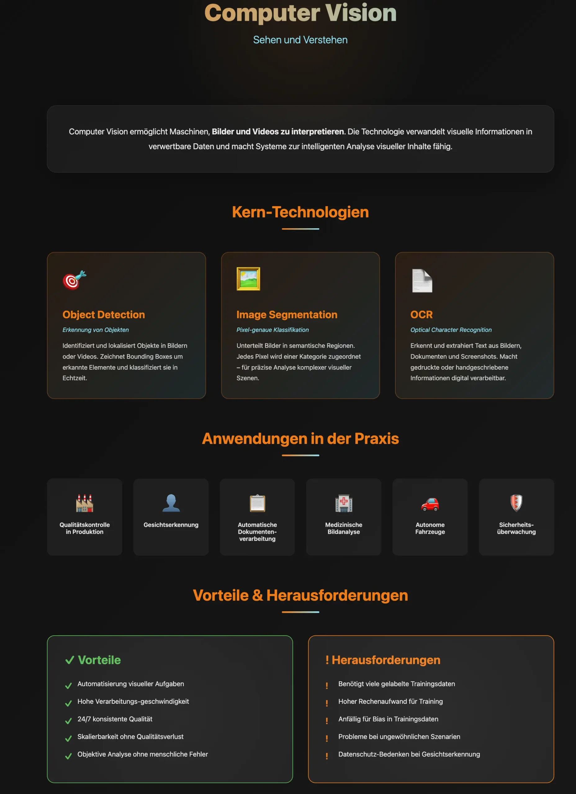 KI Computer Vision Infografik