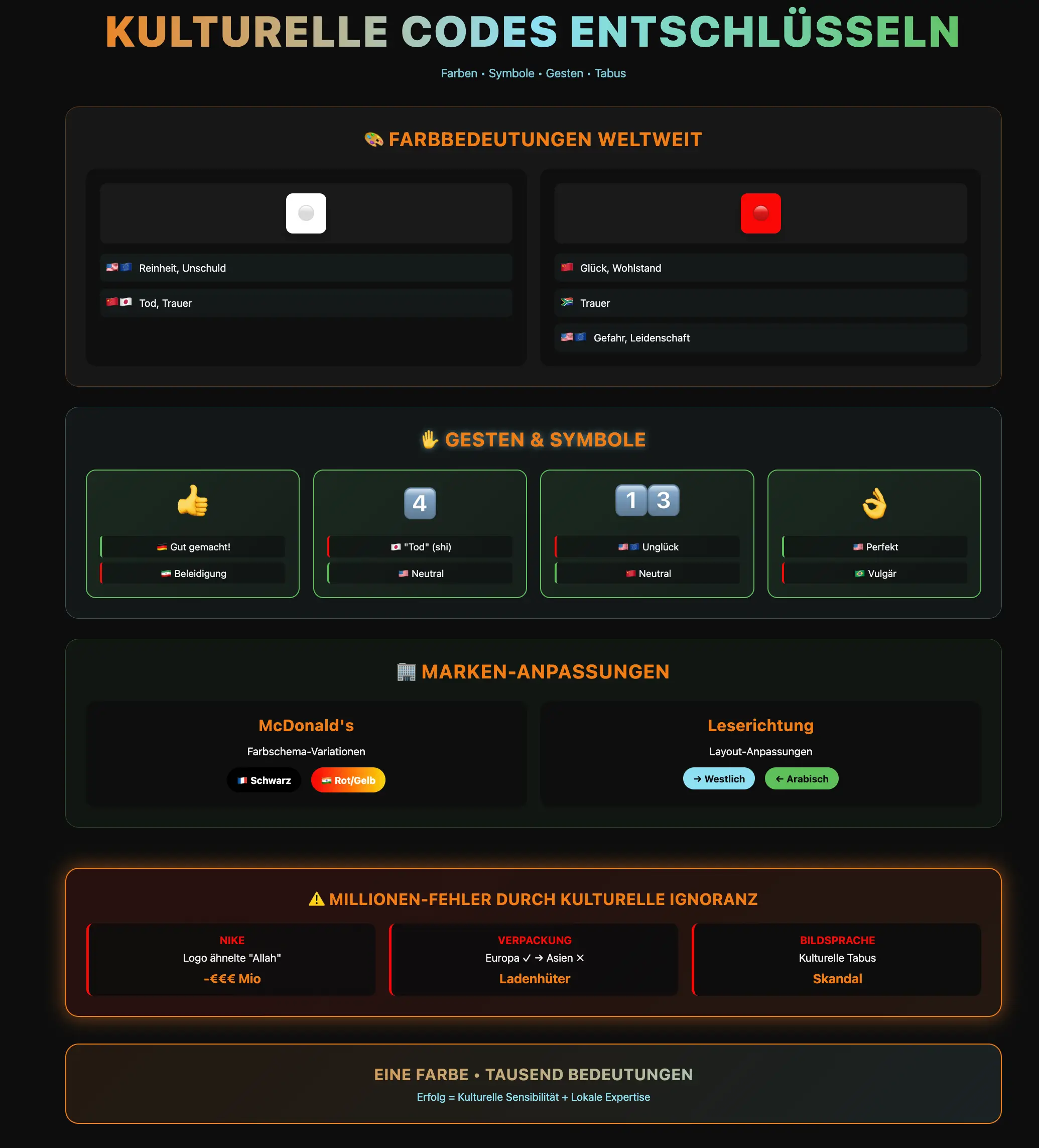 Infografik kulturelle Codes