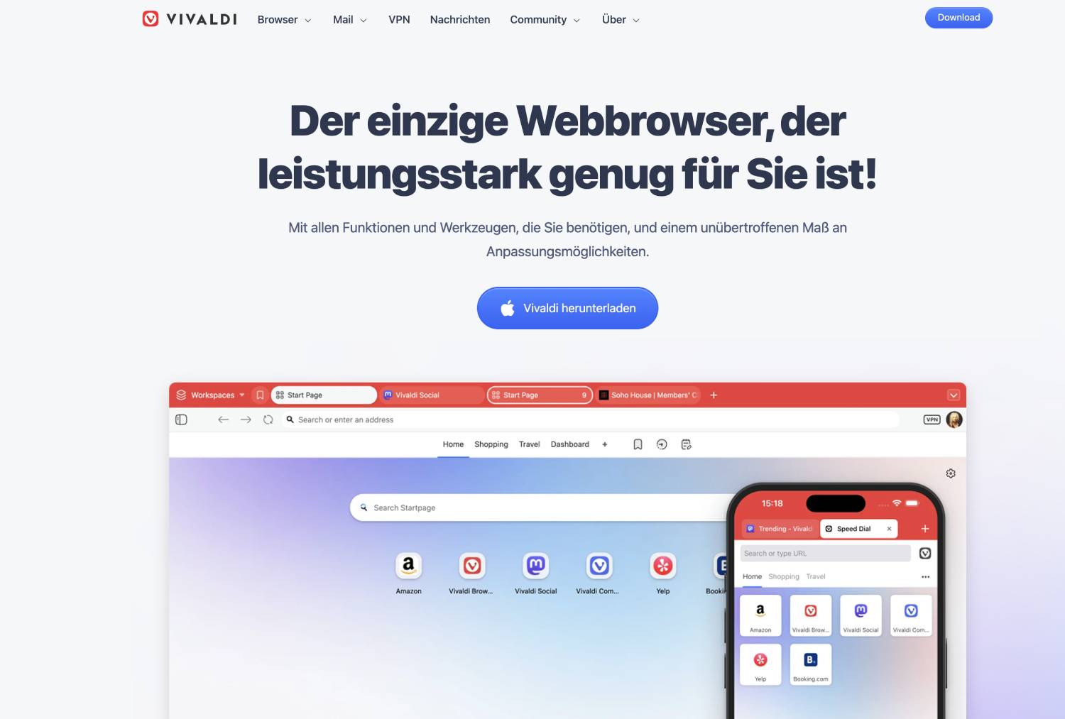vivaldi browserparade screenshot