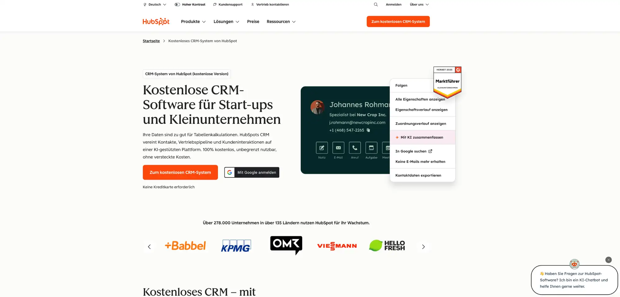CRM-System Ratgeber Vergleich HubSpot