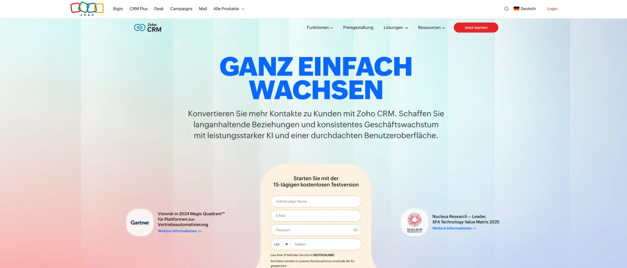 CRM-System Ratgeber Vergleich ZOHO-CRM