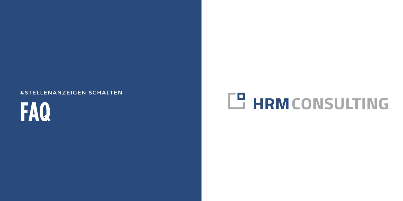 HRM-CONSULTING FAQ zu Stellenanzeigen schalten