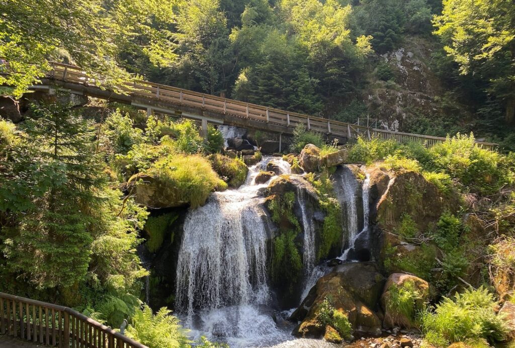 Störende Elemente in Photoshop entfernen, hier anhand eines Wasserfalls im Schwarzwald.