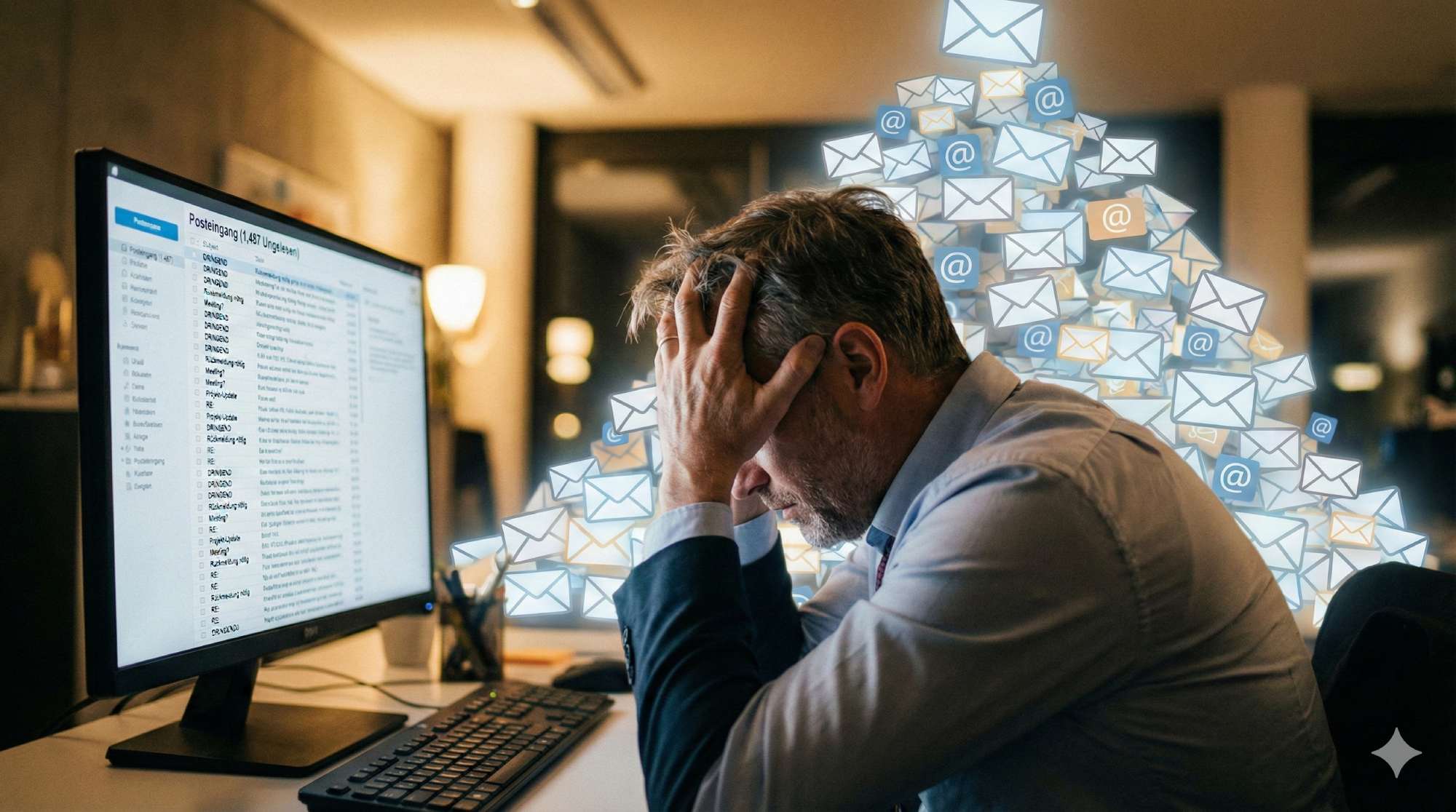 Der durchschnittliche Berufstätige in Deutschland erhält täglich 26 E-Mails, die potenziell archiviert werden müssen.