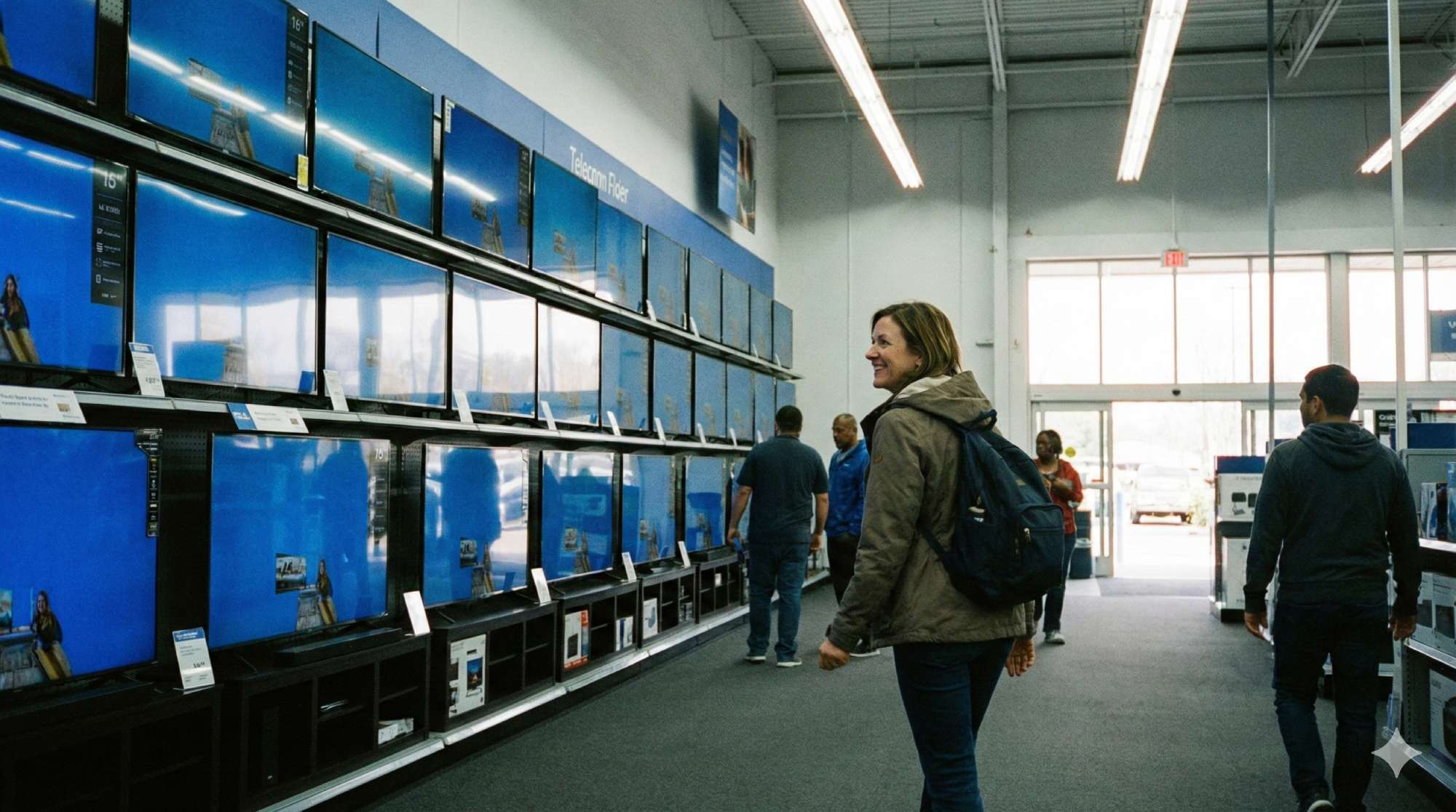 Manchmal ist die beste Kaufentscheidung gar nicht zu kaufen. "Tschüss Mega-TV-Gerät. Soll dich ein anderer kaufen!"