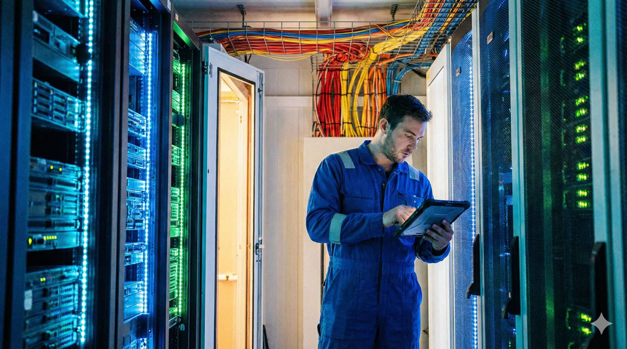 In den Gängen moderner Rechenzentren herrschen Temperaturen um 22 Grad Celsius, während die Server Abwärme von bis zu 40 Grad erzeugen.
