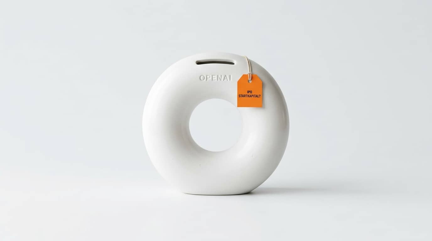 Weiße Donut-Spardose mit Aufschrift