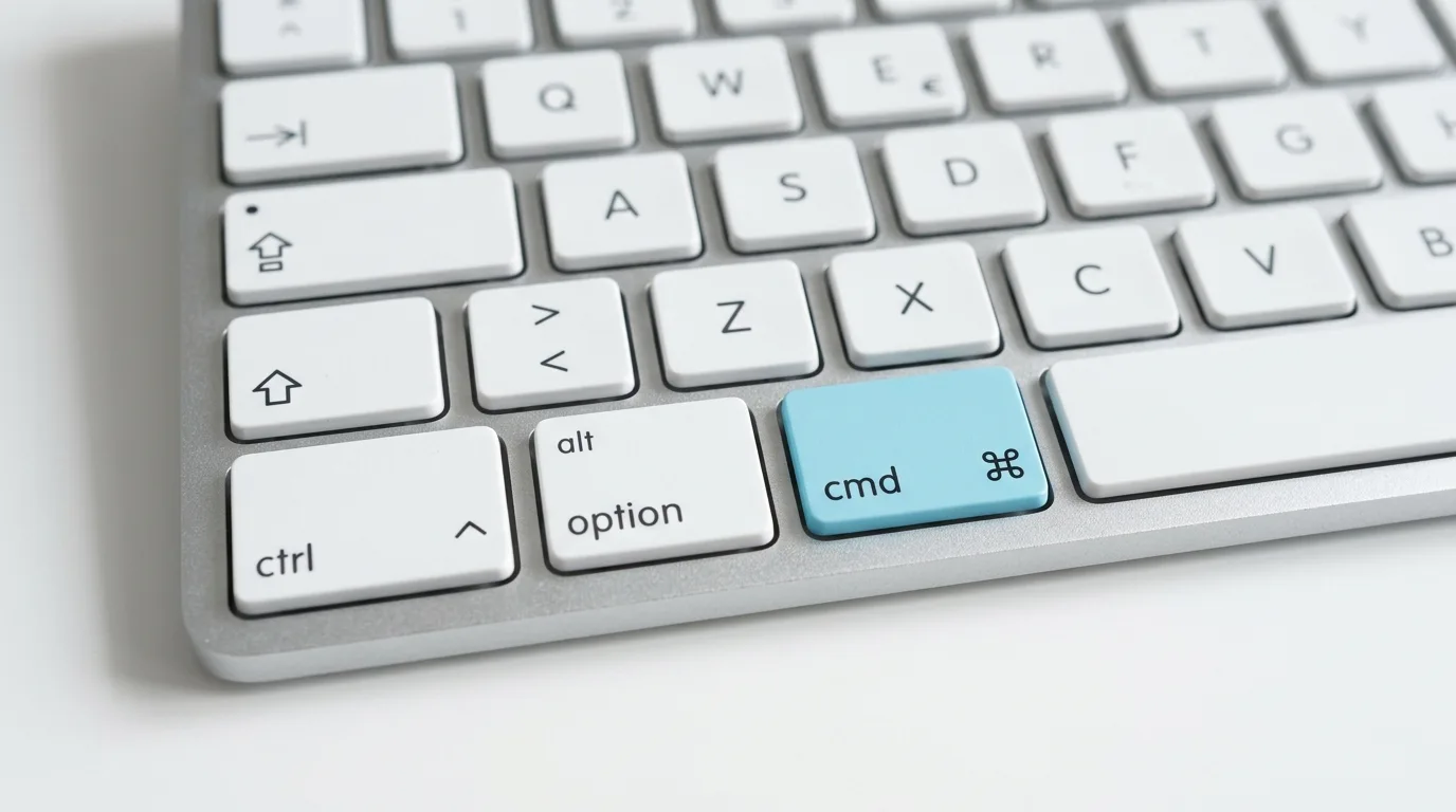 Ausschnitt einer silbernen Tastatur mit weiß-hellblauen Tasten und deutscher Tastenbelegung
