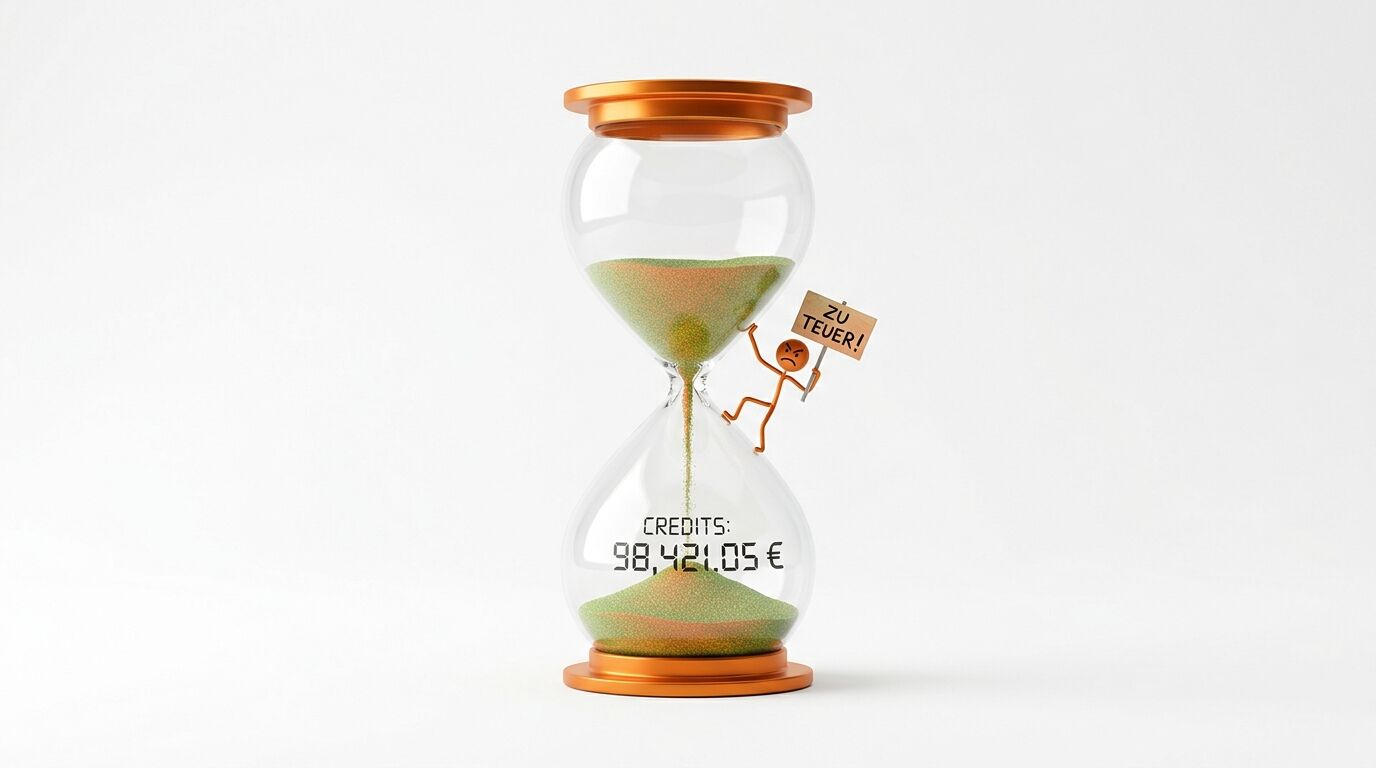 Eine Sanduhr mit einer 
