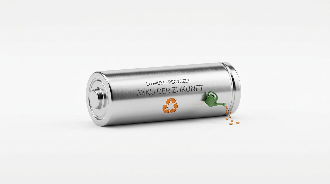 Zylindrische Batterie mit Aufschrift
