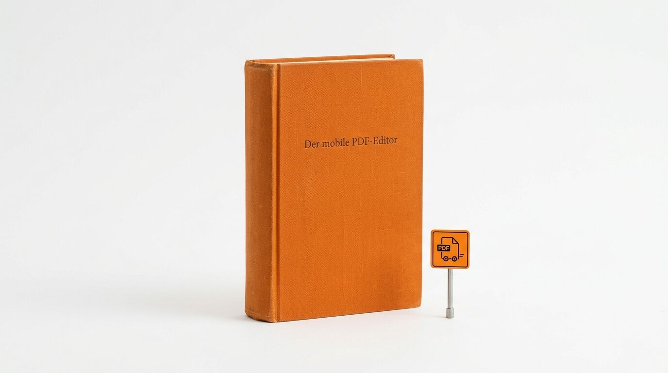 Ein orangefarbenes Buch mit dem Text 