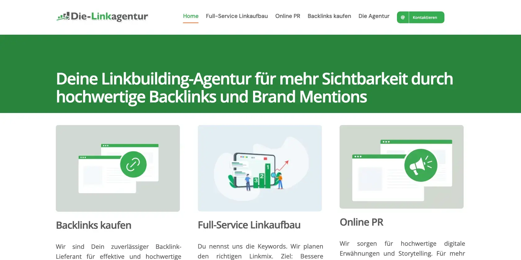 Die Linkagentur Screenshot