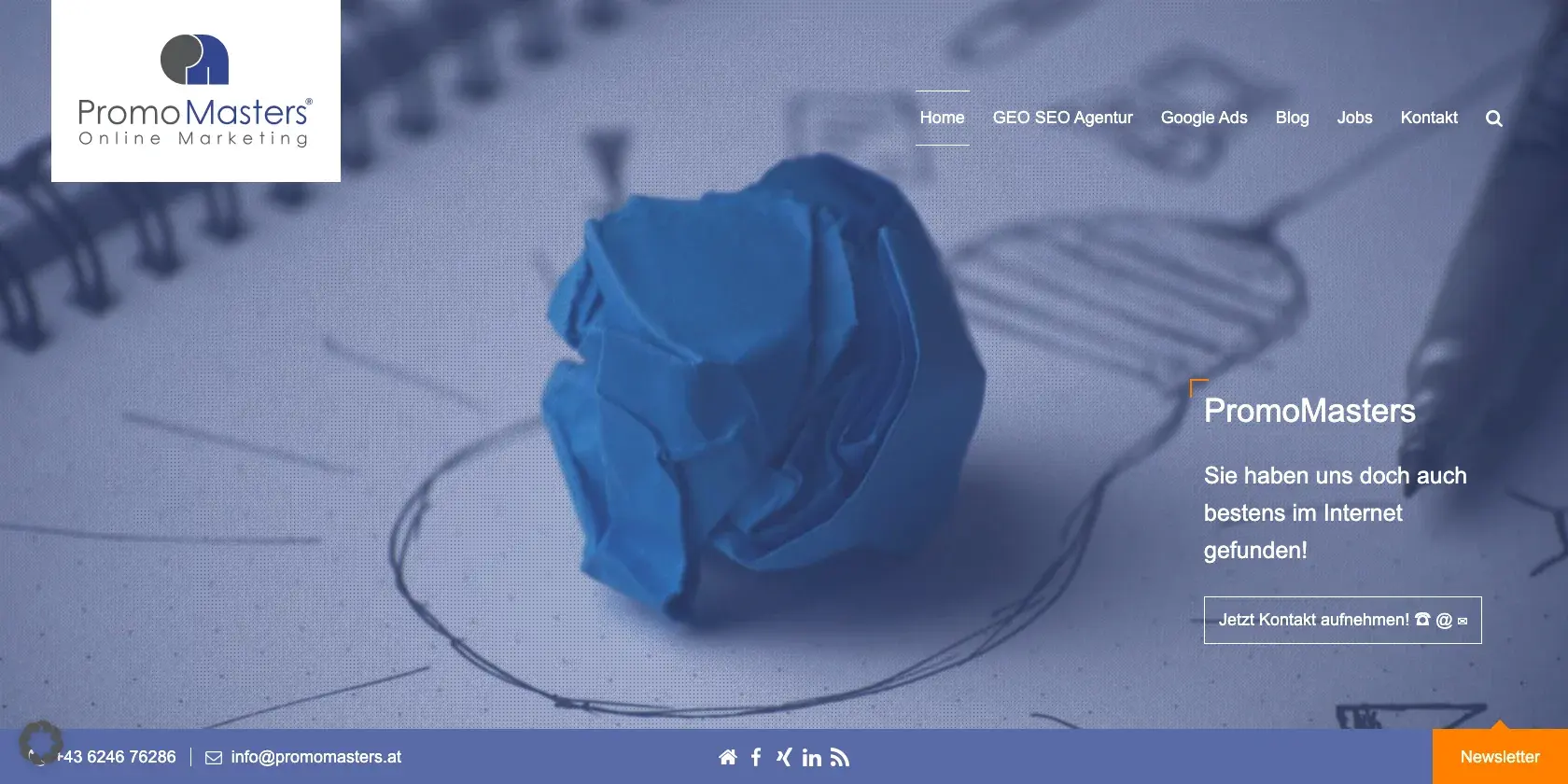 PromoMasters Online Marketing Screenshot