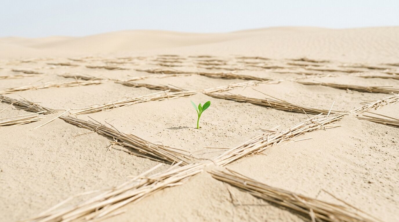 China und Wiederaufforstung: Aus der Wüste wird eine CO2-Senke