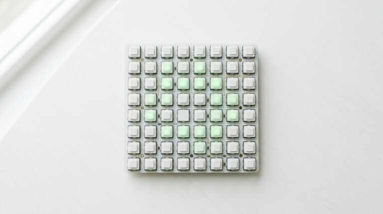 Conways Game of Life, gebaut aus 289 echten Schaltern