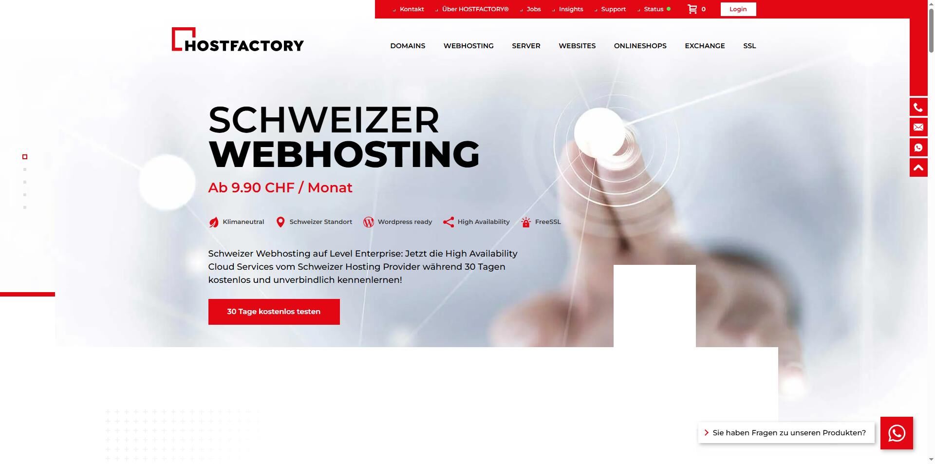 HOSTFACTORY® Screenshot