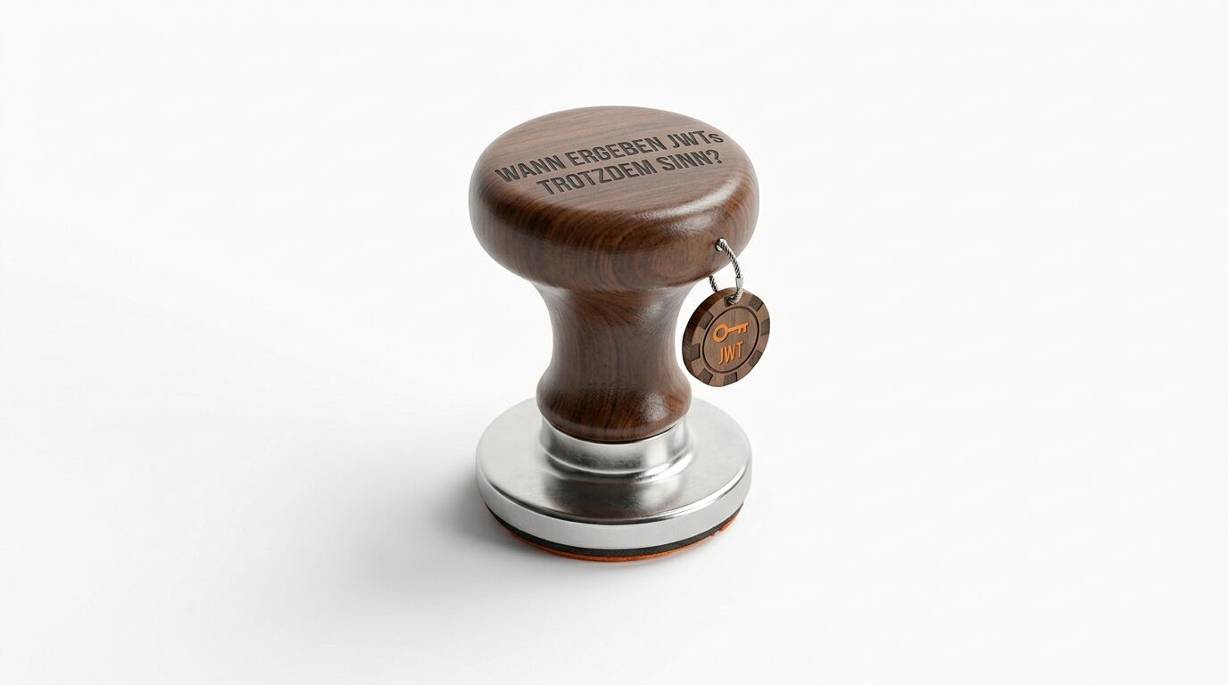 Ein Holzstempel mit Gravur