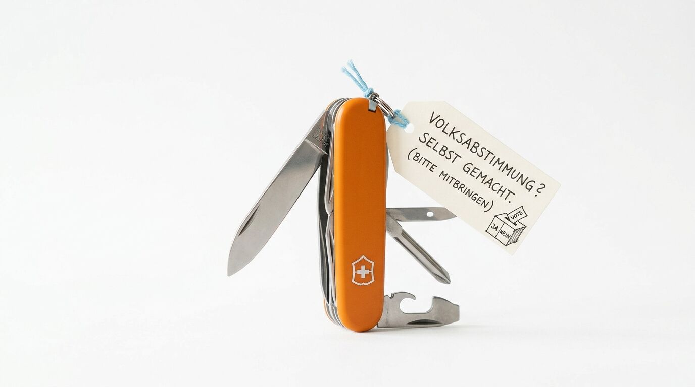 Oranges Taschenmesser mit Anhänger