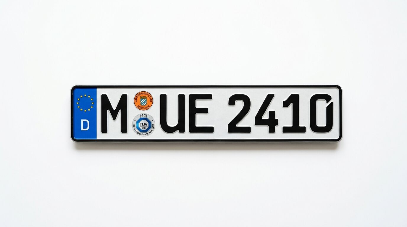 Ein deutsches Kfz-Kennzeichen