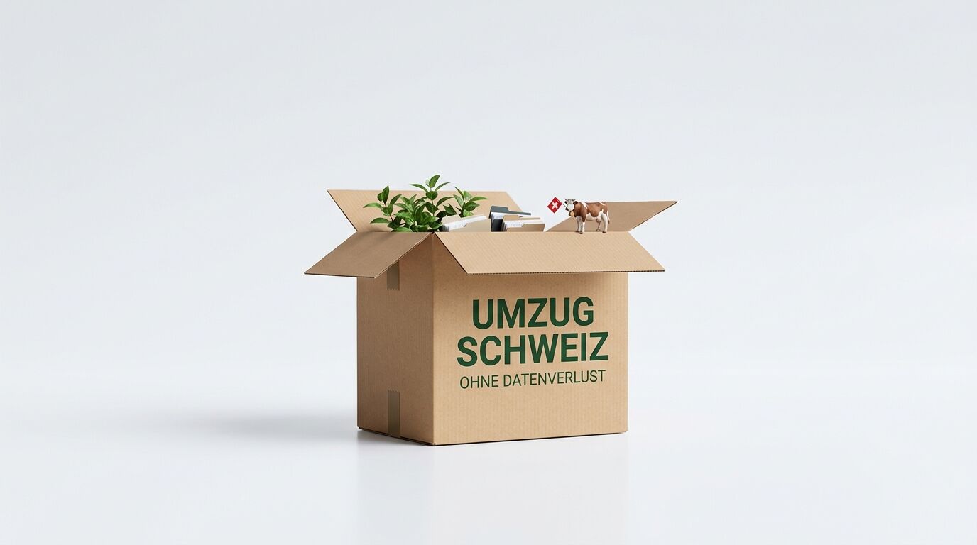 Karton mit Aufschrift 