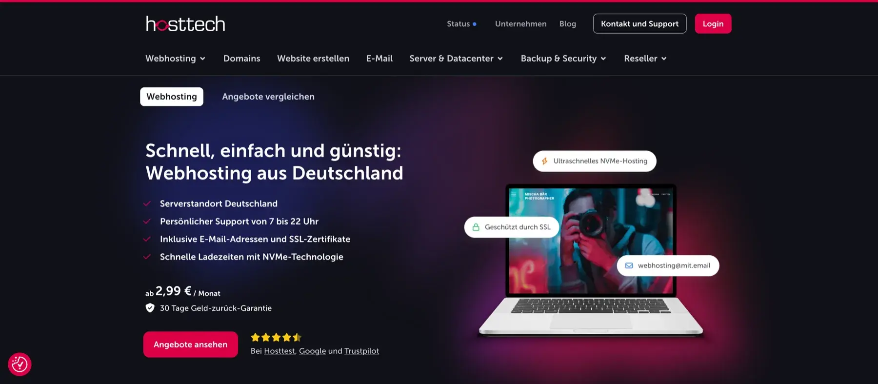hosttech Screenshot