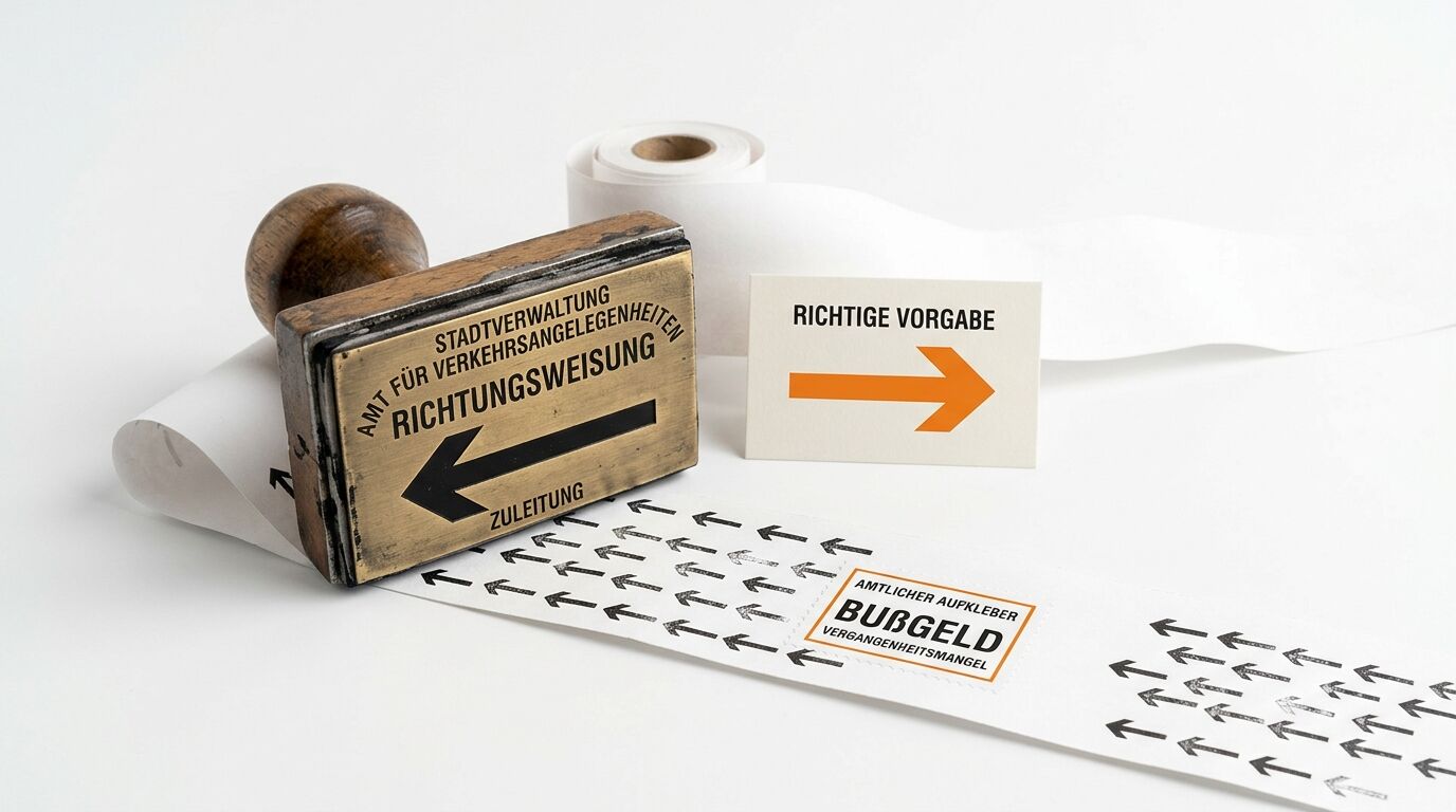 Stempel, Aufkleber, Richtungsweiser: Bürokratie und Ordnung