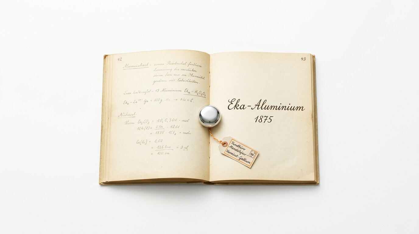 Aufgeschlagenes Notizbuch mit handgeschriebenen chemischen Formeln und Text