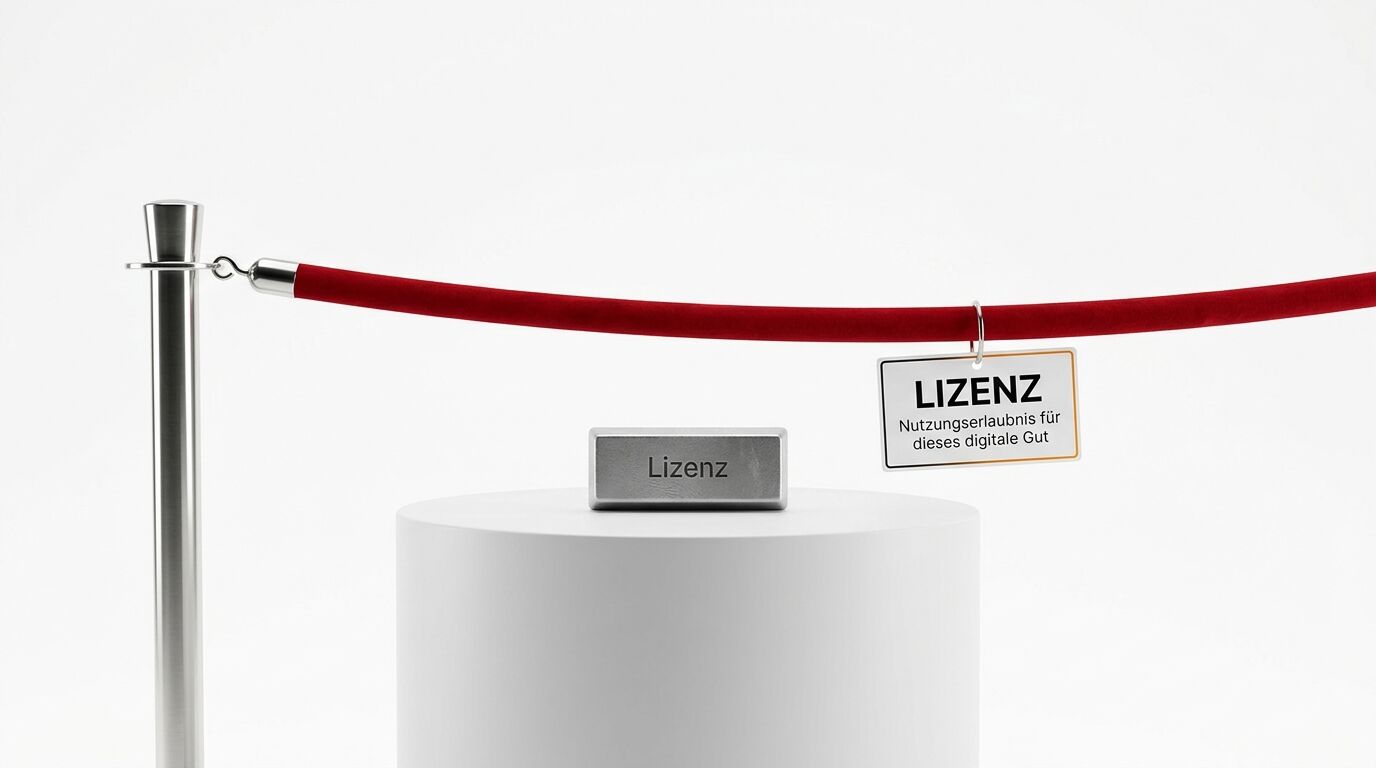 Silberbarren mit Aufschrift auf Sockel, daneben ein rotes Absperrseil mit Hinweisschild
