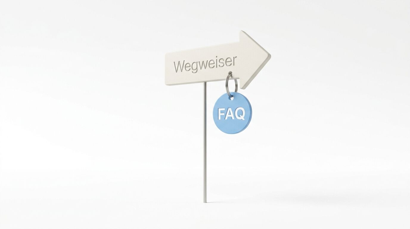 3D-Grafik eines weißen Pfeilschildes mit Aufschrift 