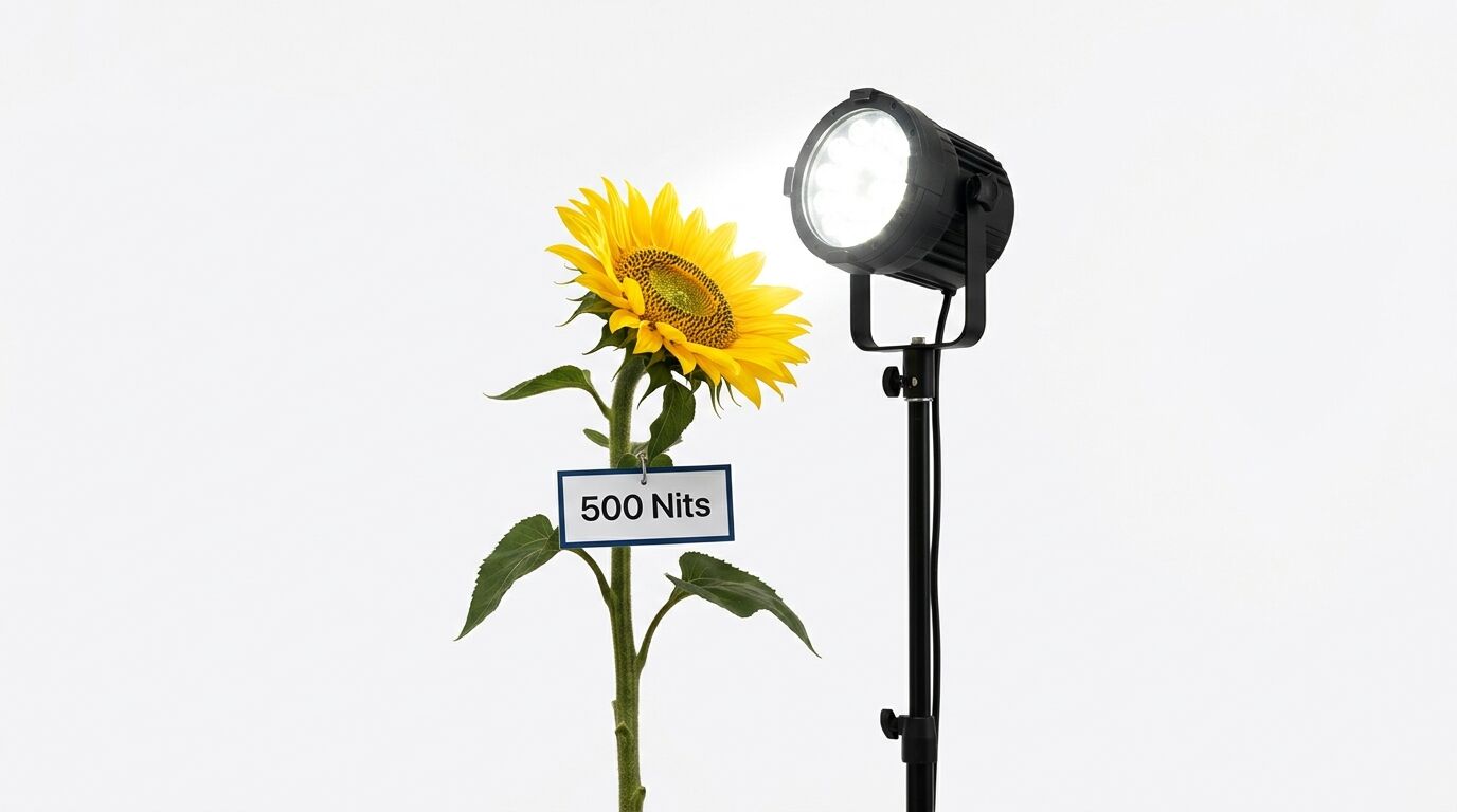 Sonnenblume mit Schild