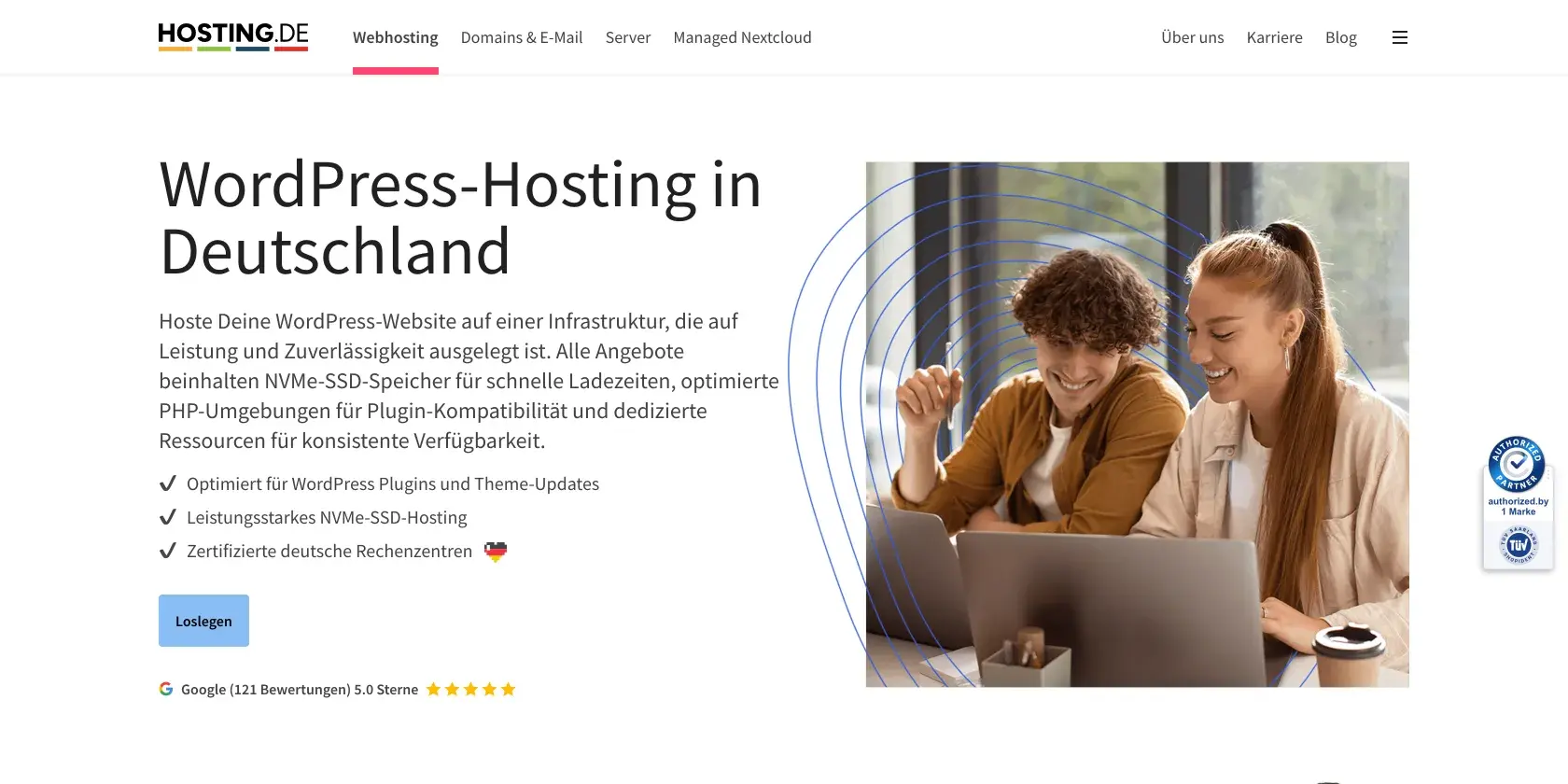 hosting.de Screenshot