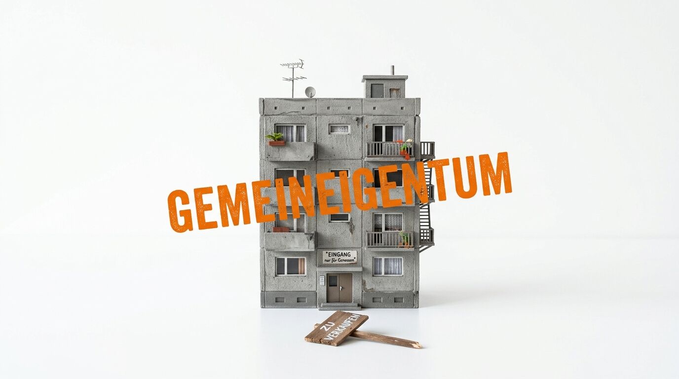 Modellhaus mit Aufschrift