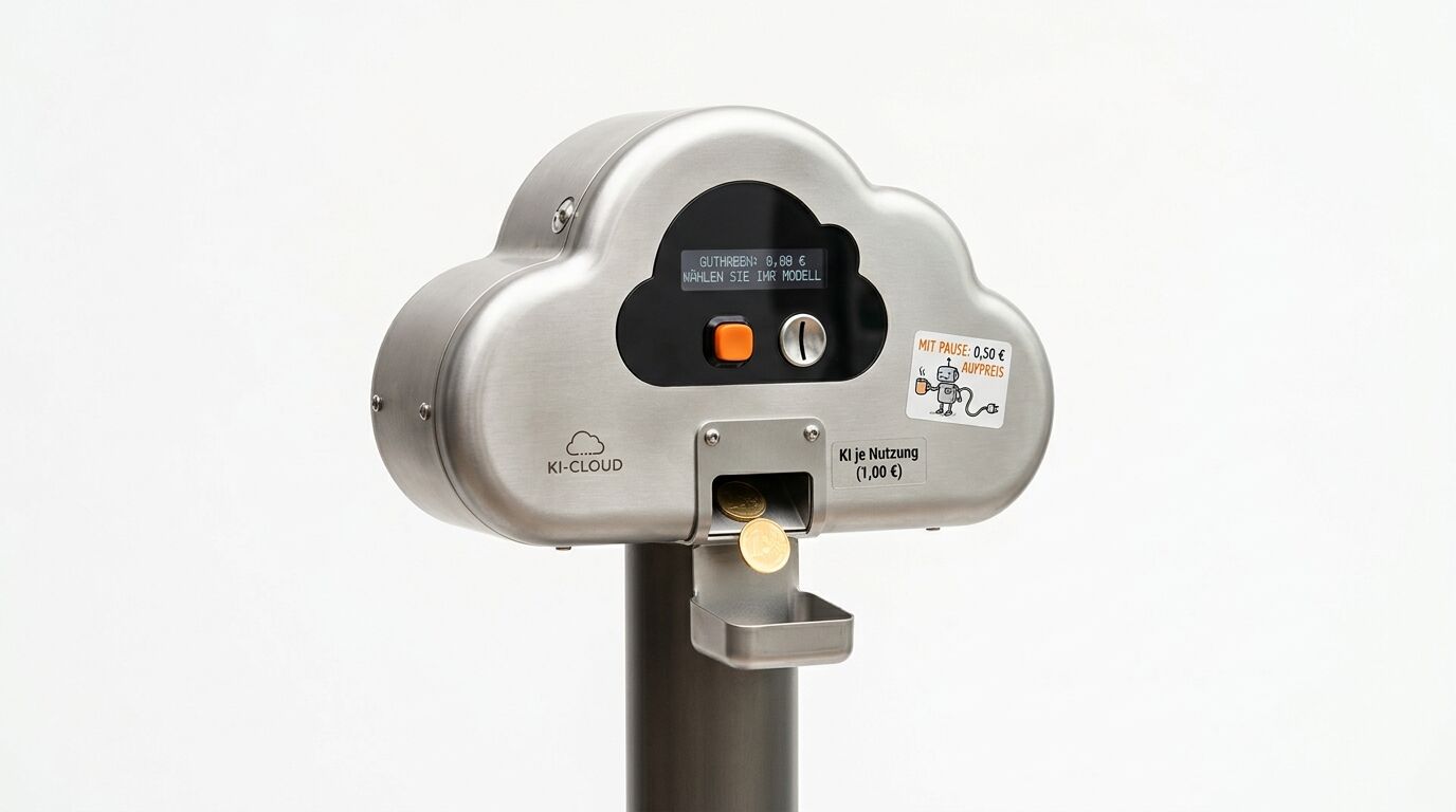 Wolkenförmiger, metallischer Münzautomat