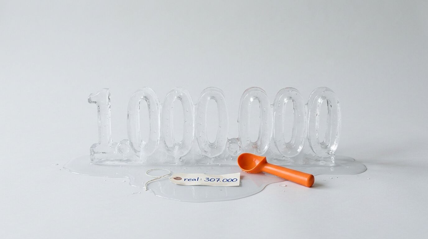 Schmelzende Eiszahlenform 