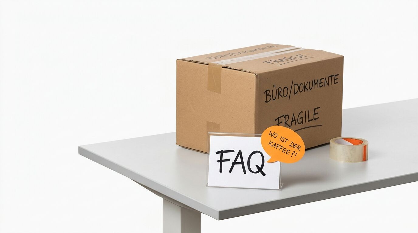 Karton mit Aufschrift 