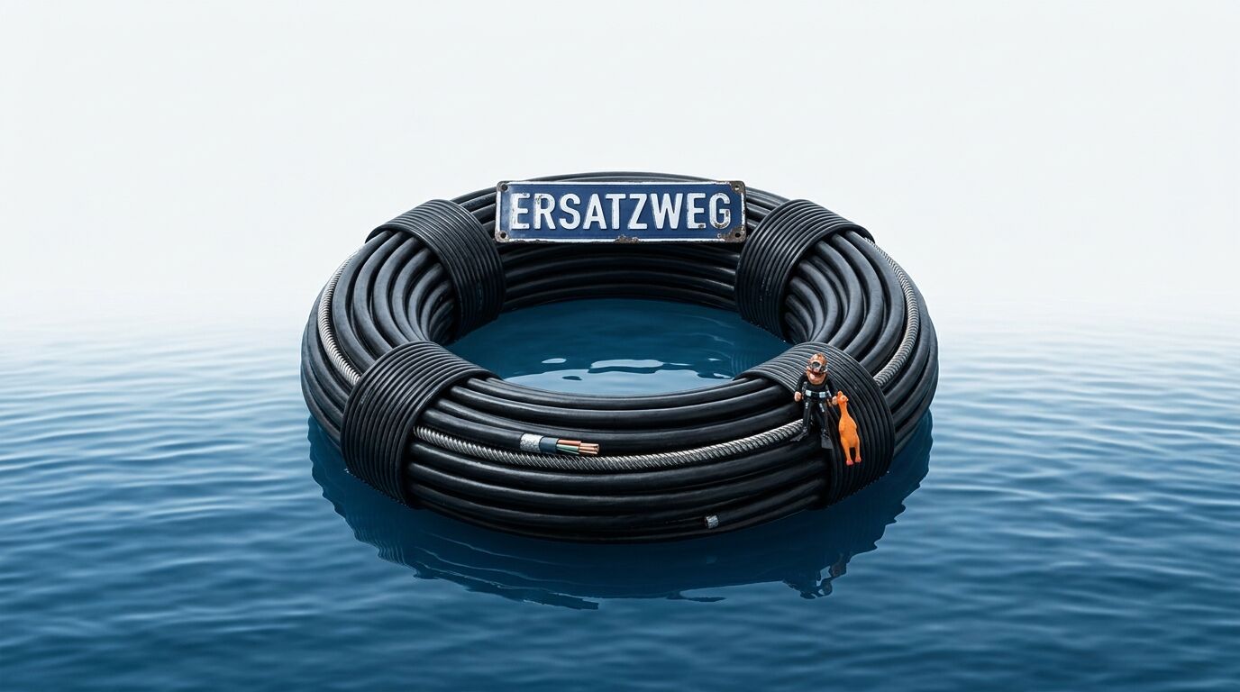 Kabeltrommelring im Wasser mit