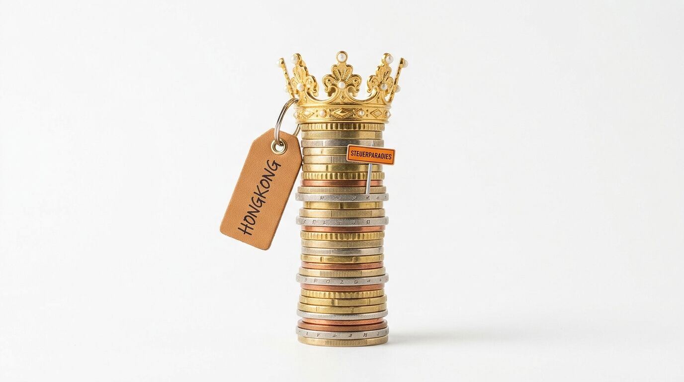 Münzstapel mit Krone, Anhänger