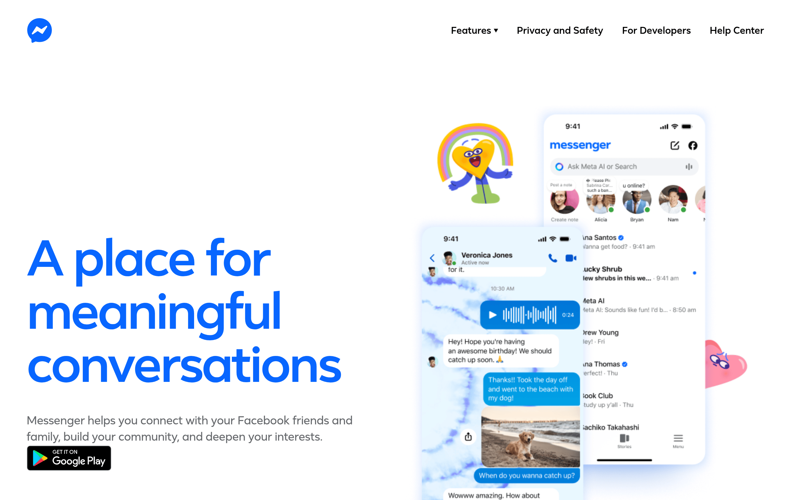 Facebook Messenger Startscreen