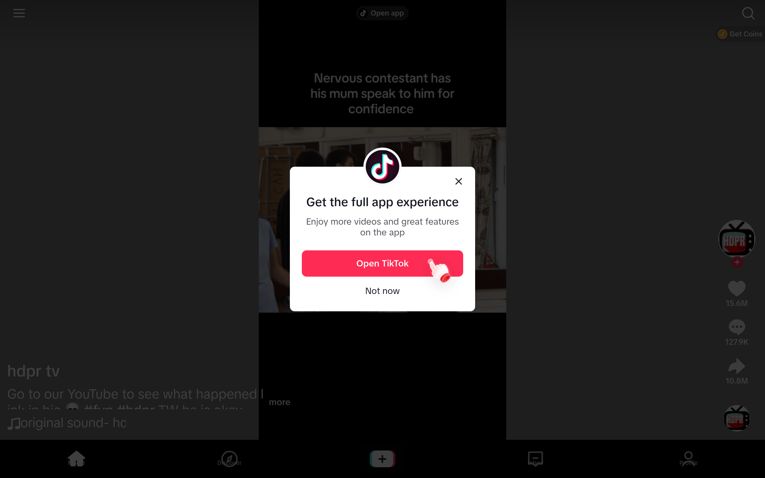 TikTok Startscreen