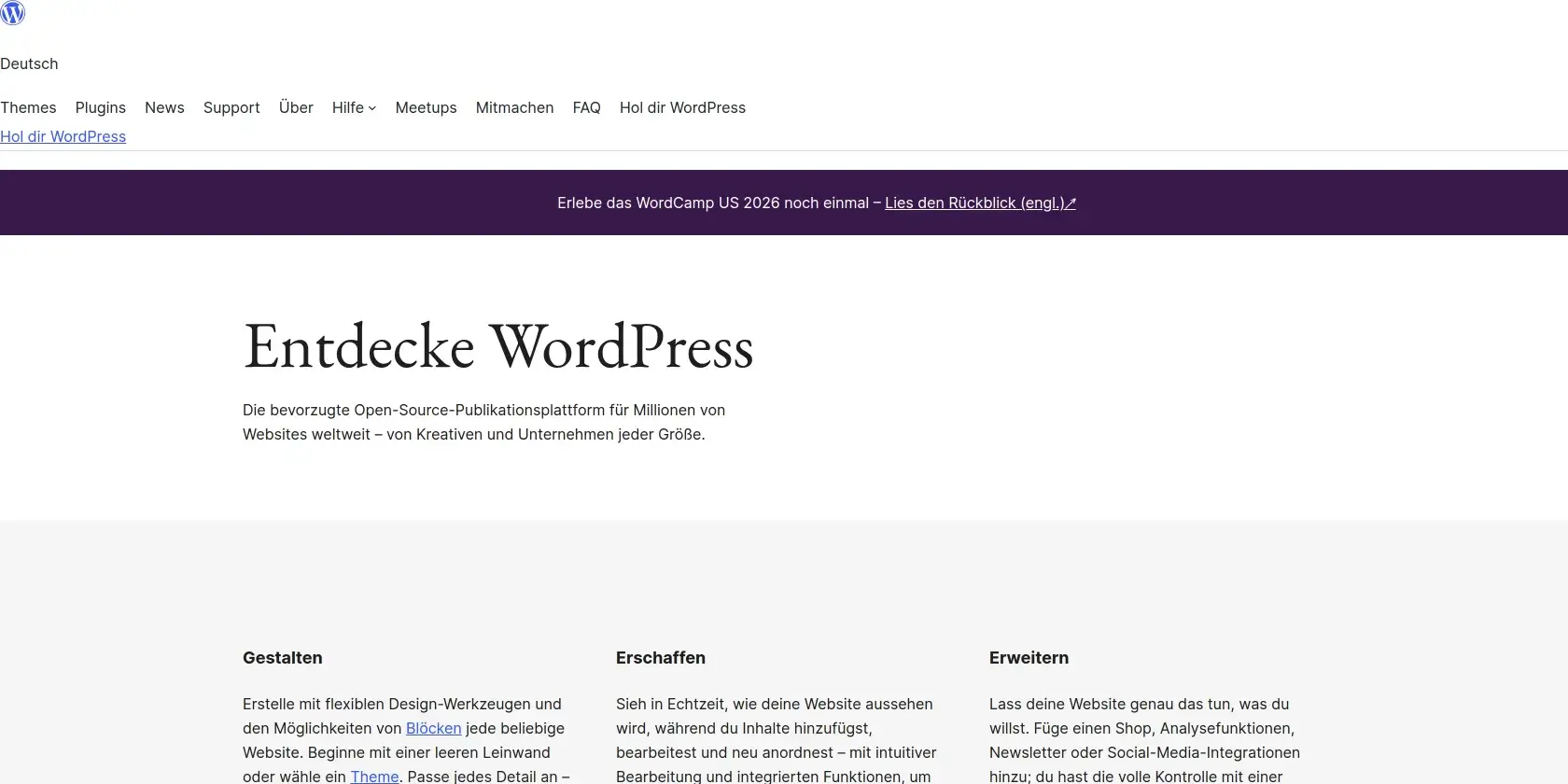 WordPress Screenshot