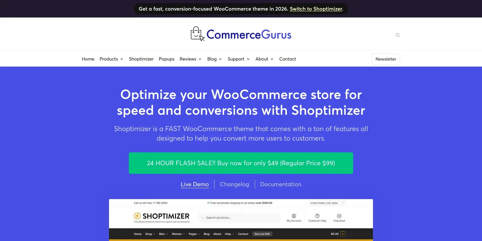 Shoptimizer (CommerceGurus) Screenshot