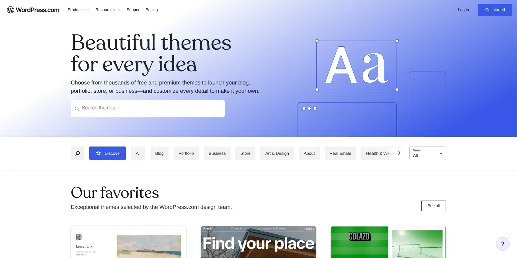 WordPress.com Themes (Automattic) Screenshot