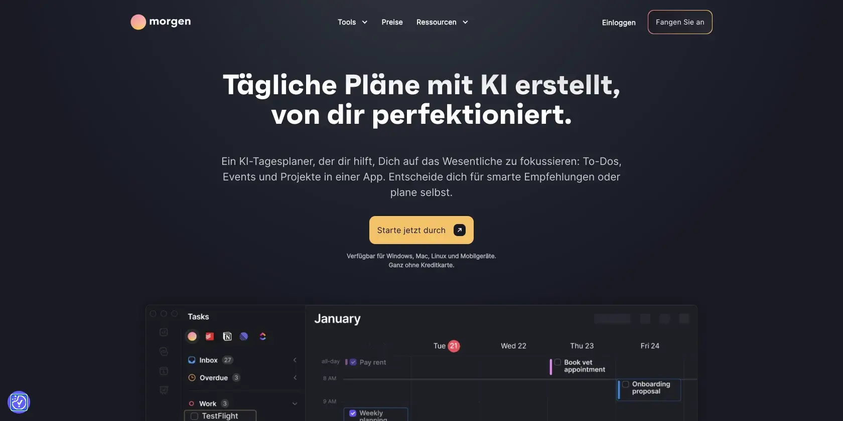 Morgen Screenshot