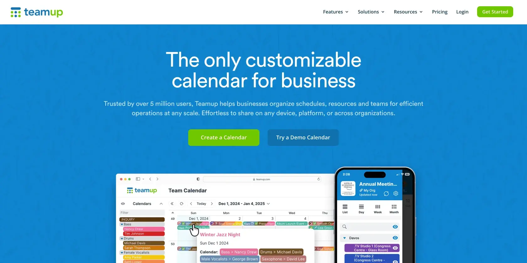Teamup Calendar Screenshot