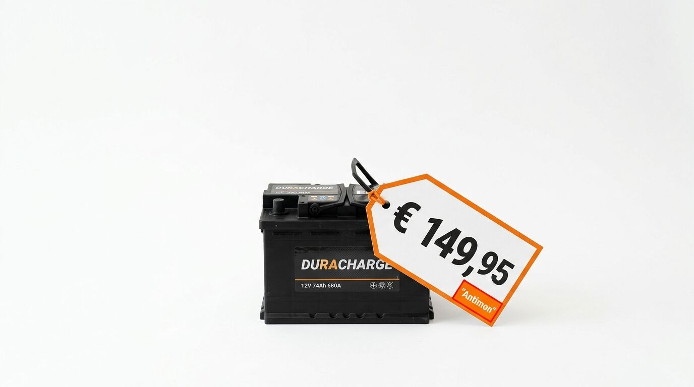 Schwarze Autobatterie