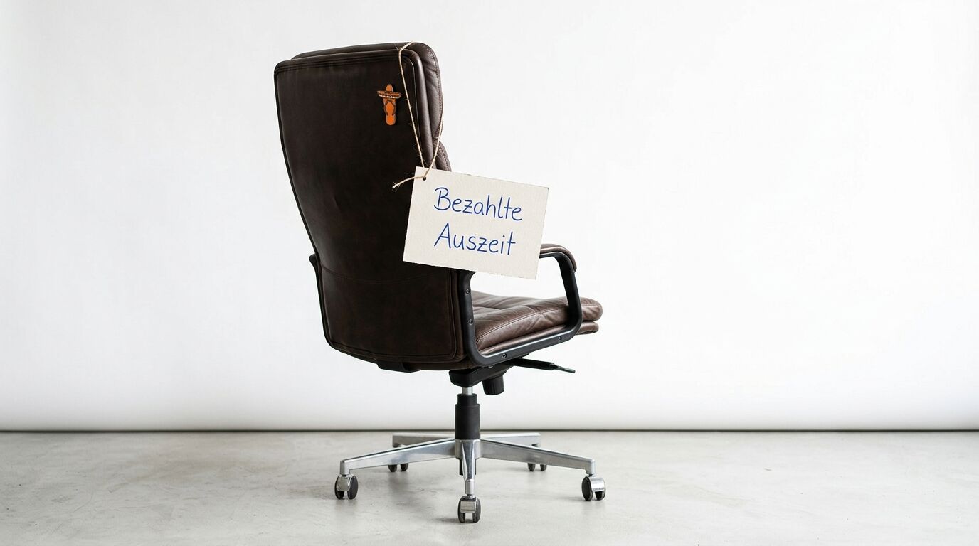 Lederstuhl mit Sombrero-Stickerei und Schild
